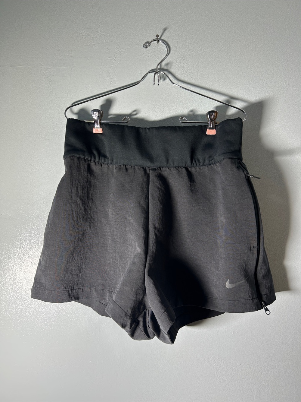 Nike Team Tech Pack Black Women's Athletic Shorts with High-Rise Waistband